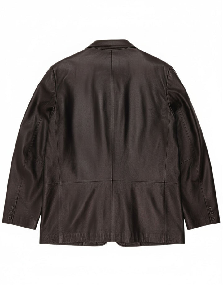 Conbipel Chaqueta de cuero para hombre IT 56 2XL Cuero negro