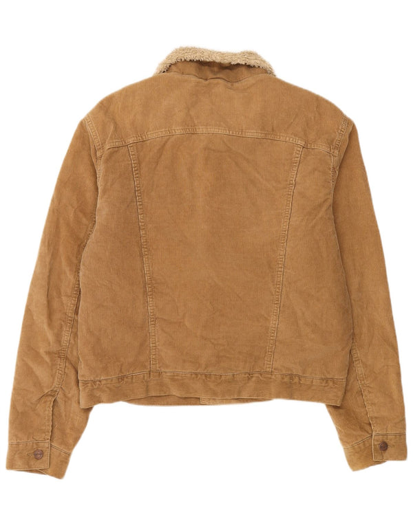 Wrangler Chaqueta de pana Sherpa para hombre Reino Unido 40 Grande Algodón beige