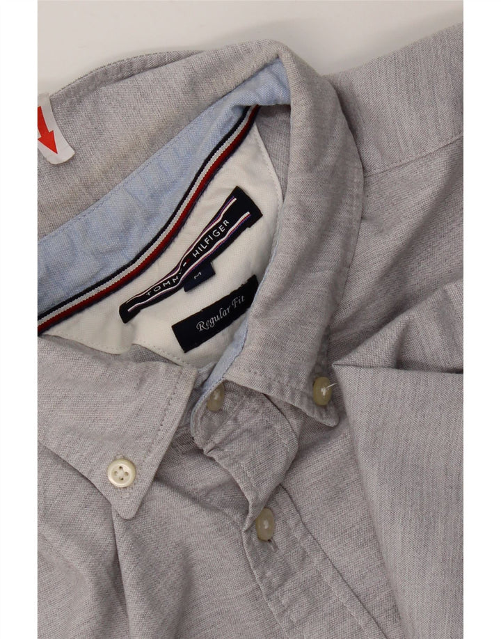 Camisa Tommy Hilfiger de corte regular para hombre de algodón moteado en gris medio