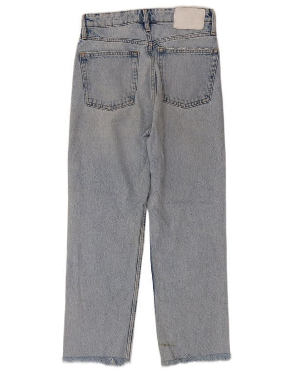 Zara Jeans Rectos Cortos Para Mujer EU 34 2XS W24 L25 Azul