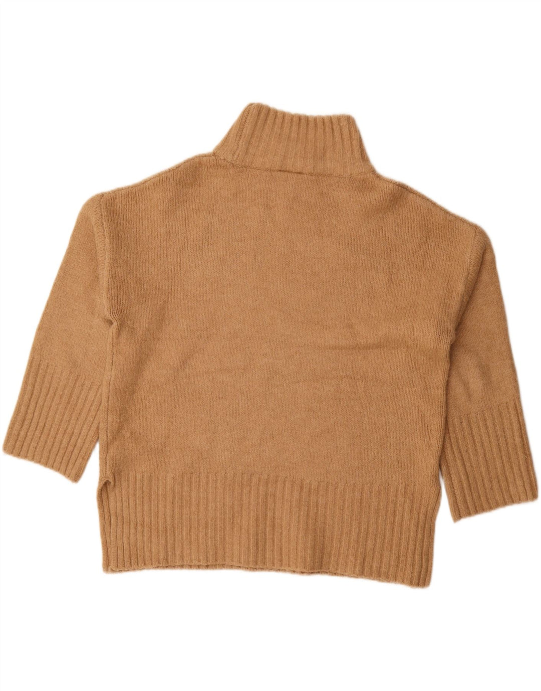 Topshop Jersey extragrande con cuello de tortuga para mujer, talla 40, color marrón medio