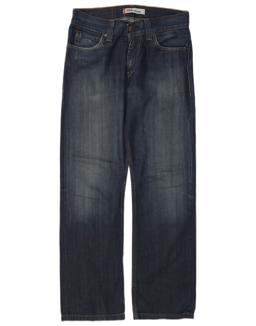 LEVI'S Jeans rectos de ajuste estándar 506 para hombre W31 L30 Algodón azul