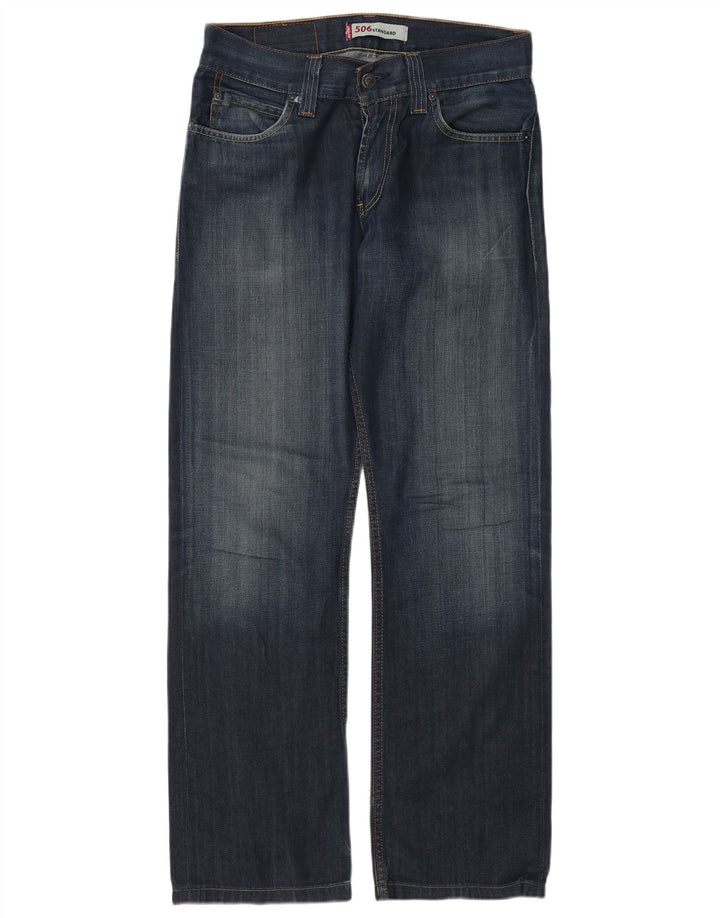 LEVI'S Jeans rectos de ajuste estándar 506 para hombre W31 L30 Algodón azul