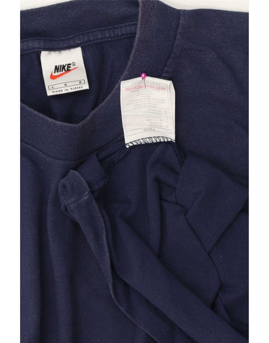 Camiseta Nike Hombre Top Grande Azul Marino Algodón