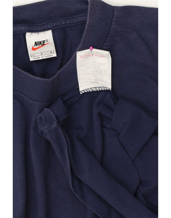 Camiseta Nike Hombre Top Grande Azul Marino Algodón