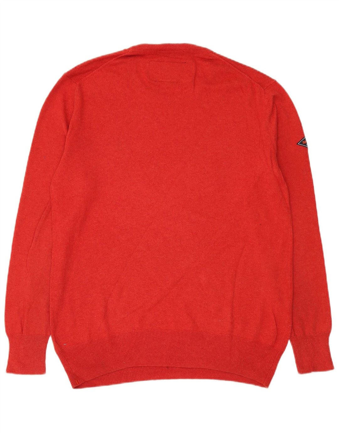 Superdry Jersey De Cuello Redondo Para Hombre Jersey De Algodón Rojo Grande