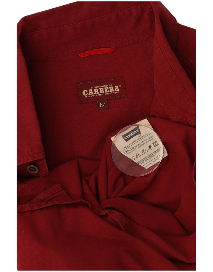 Camisa Carrera Hombre Algodón Rojo Mediano