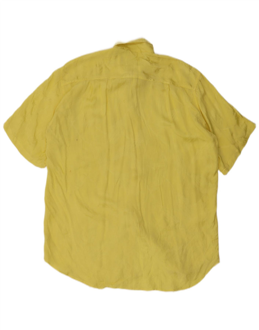 Camisa Clinique Hombre De Manga Corta Viscosa Amarilla Mediana