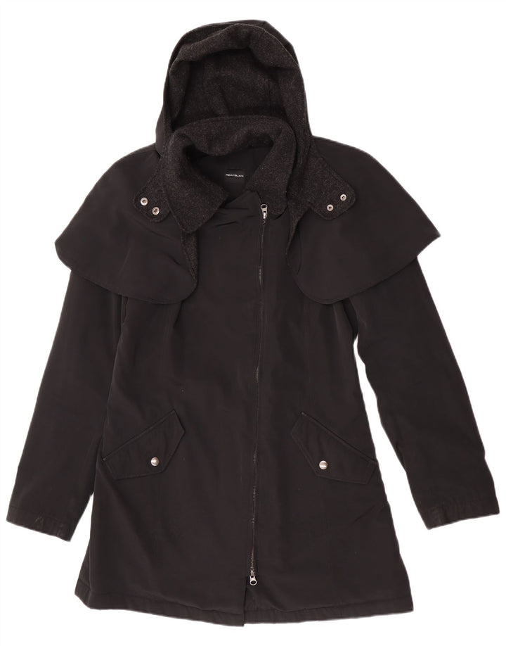 Penny Black Abrigo tipo capa con capucha para mujer UK 10 Small Black