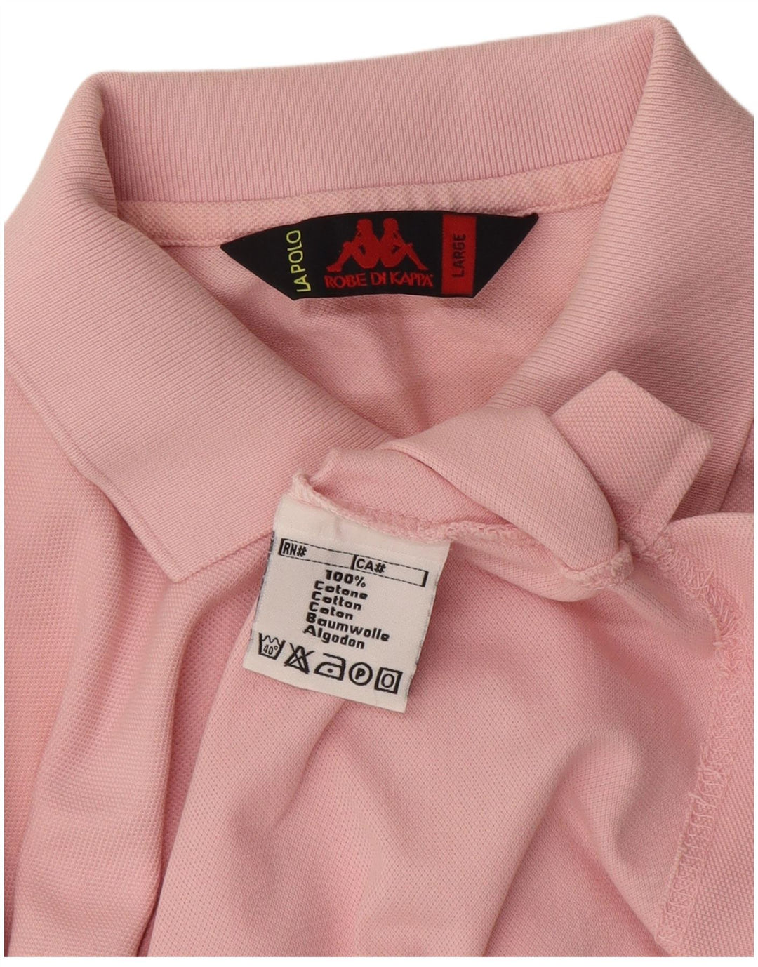 Polo Kappa Hombre Grande Rosa Algodón