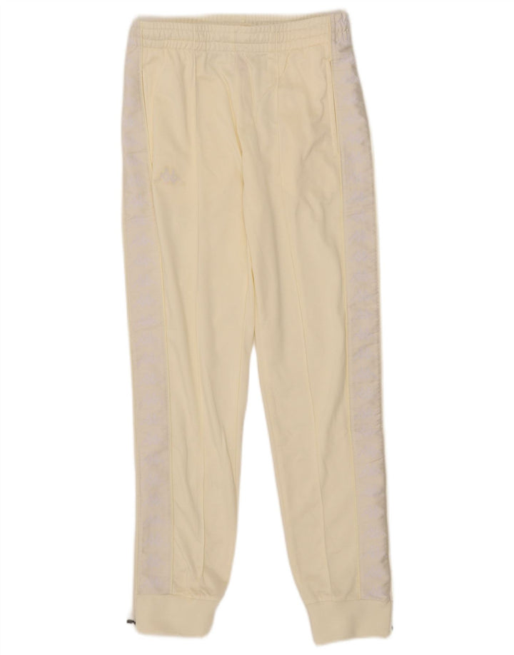 Kappa Hombre Pantalones De Chándal Gráfico Joggers XS Off White Poliéster