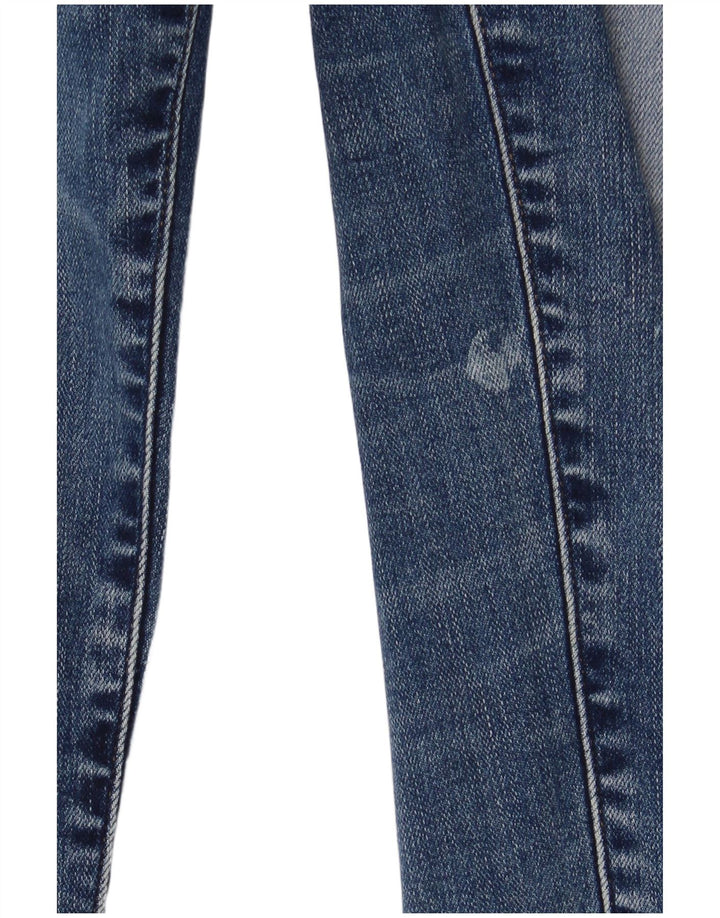Vaqueros ajustados desgastados para mujer G-Star W24 L30 Algodón azul