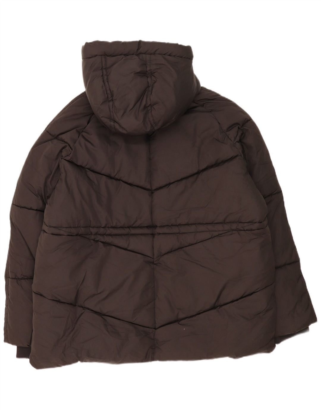 John Lewis Chaqueta acolchada extragrande con capucha para mujer UK 18 XL Poliéster negro
