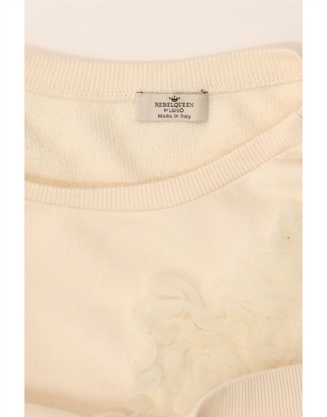 Liu Jo - Sudadera para mujer, talla 40, talla mediana, color blanco roto, floral