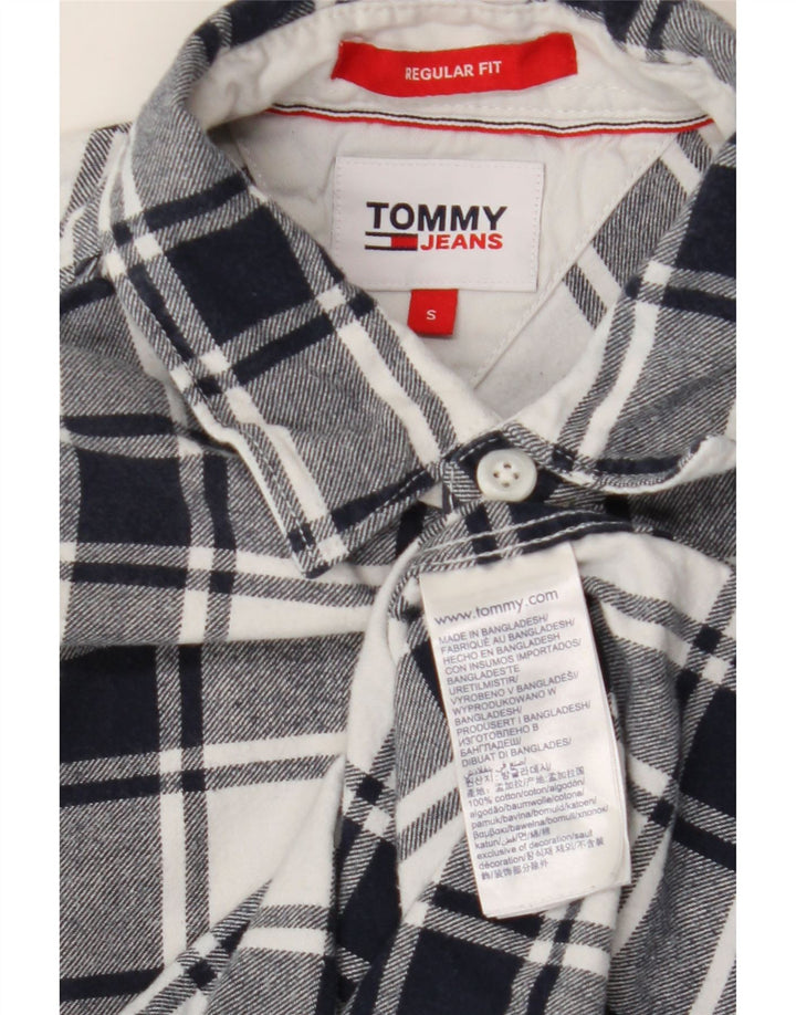 TOMMY HILFIGER Camisa de franela de ajuste regular para hombre Algodón a cuadros azul marino pequeño