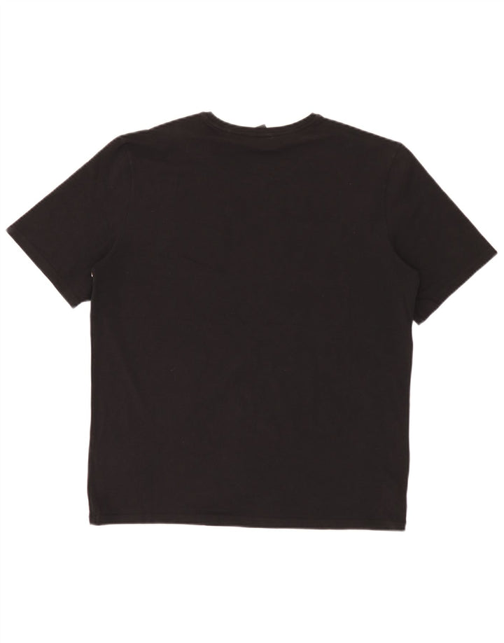 Hugo Boss Hombre Camiseta Top Medium Negro Algodón