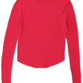 Zara Mujer Crop Top Manga Larga UK 8 Small Viscosa Rosa