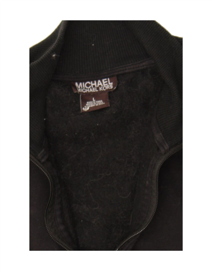 MICHAEL KORS Womens Tracksuit Top Jacket UK 16 Large Black Cotton Vintage Michael Kors and Second-Hand Michael Kors from Messina Hembry 