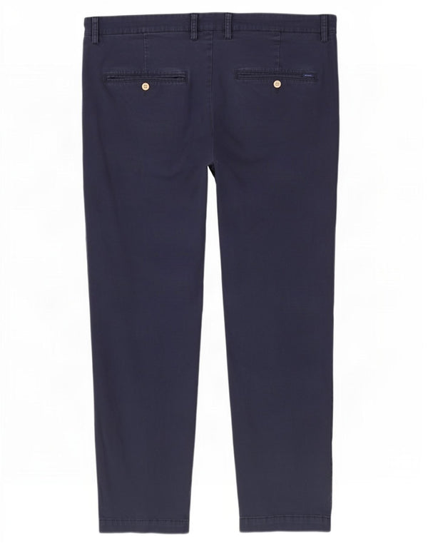Gant Hombre Hallden Slim Fit Chino Pantalones W42 L32 Algodón Azul Marino