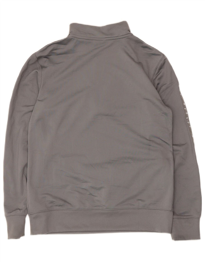 Jordan Sudadera con gráfico para niños 12-13 años Grande Gris Colorblock