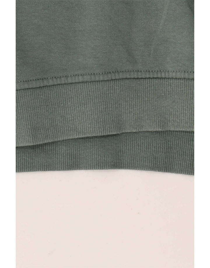 Zara Mujer Crop Sudadera Extragrande Jersey UK 44 Algodón Verde Medio