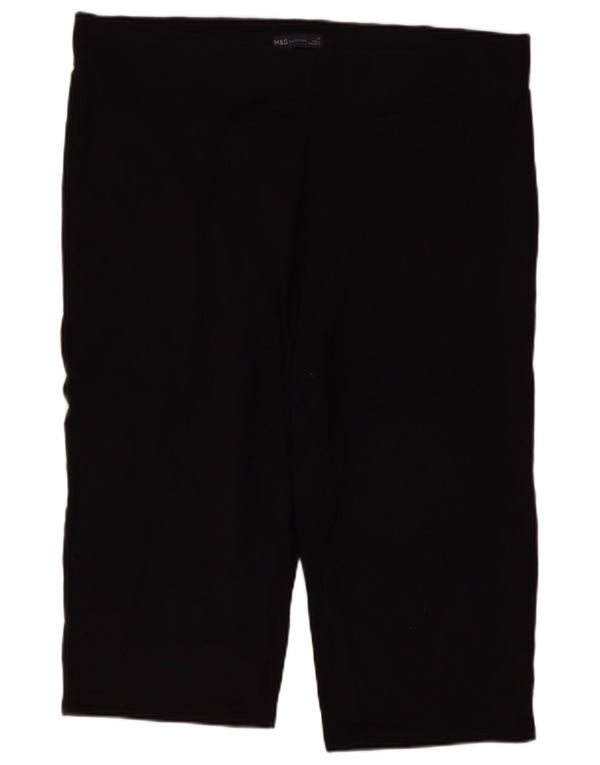 Marks & Spencer Bermudas deportivas para mujer UK 22 2XL Algodón negro