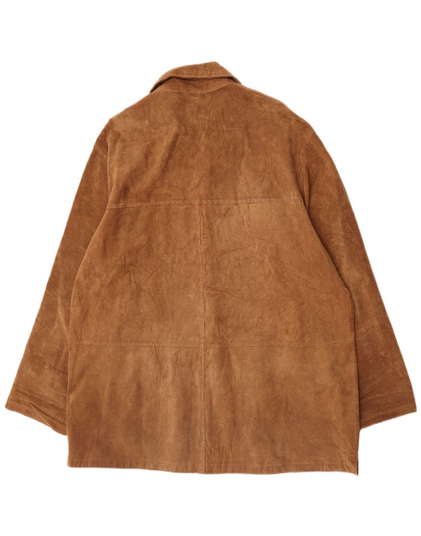 Montereggi Chaqueta de ante para hombre EU 54 2XL Cuero beige