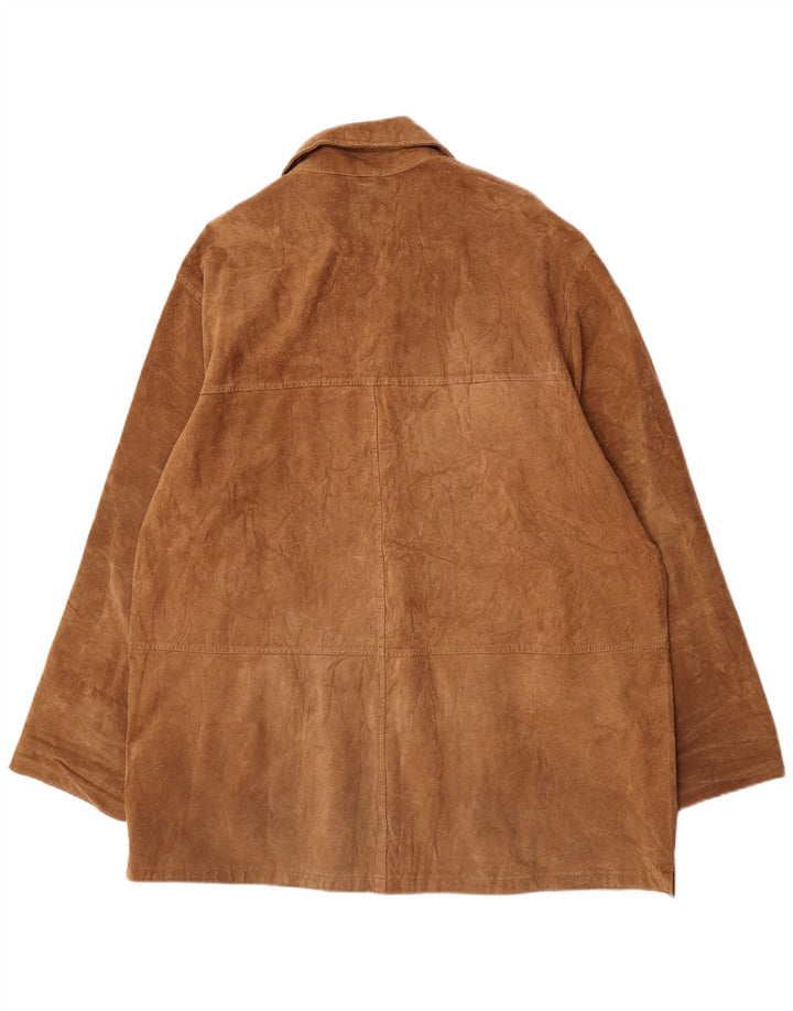 Montereggi Chaqueta de ante para hombre EU 54 2XL Cuero beige