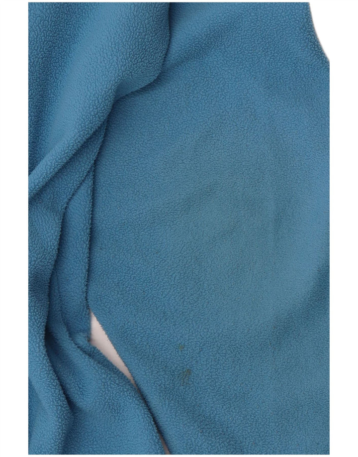 JACK WOLFSKIN Mens Zip Neck Fleece Jumper UK 34 Small Blue Polyester