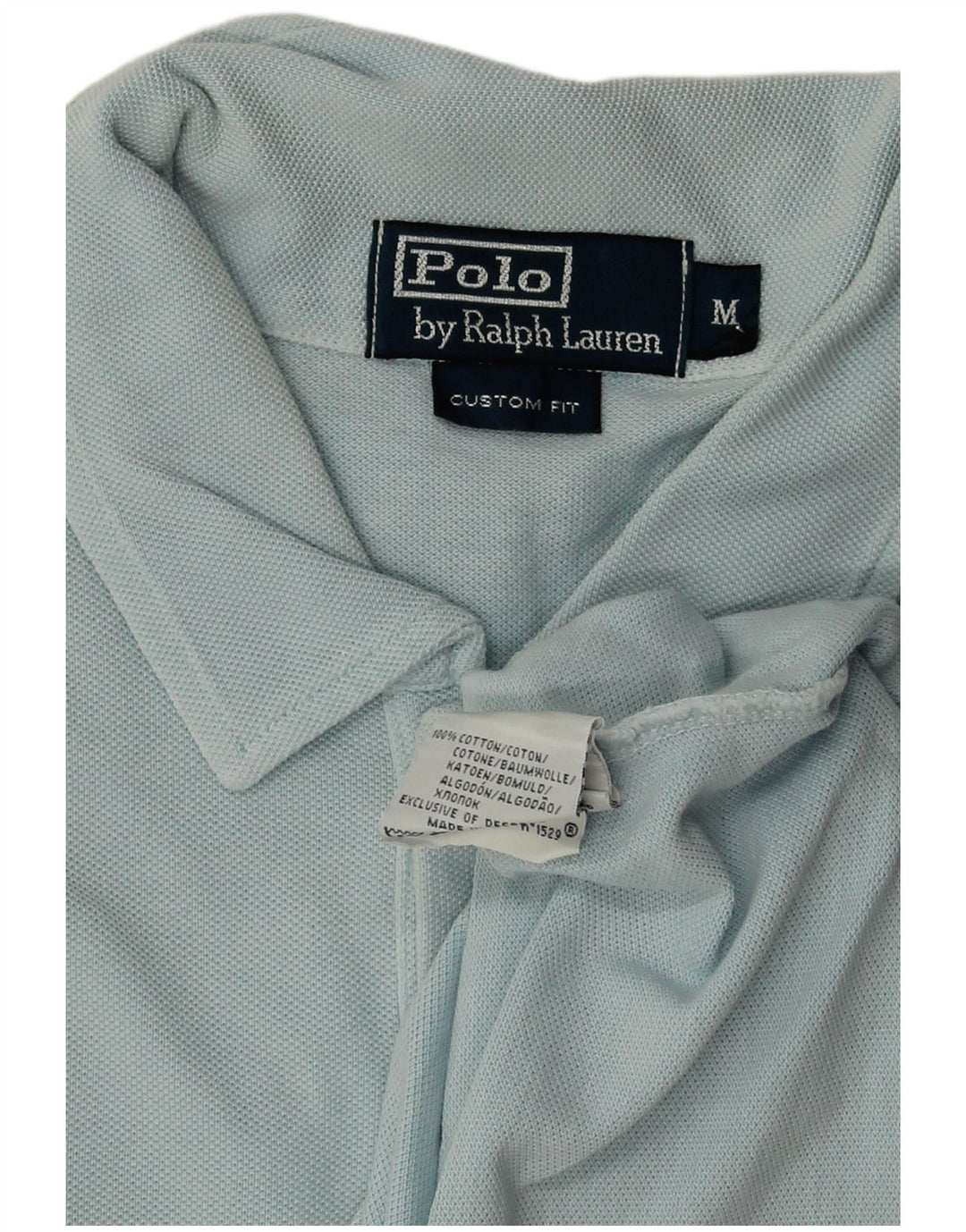 POLO RALPH LAUREN Polo de ajuste personalizado para hombre de algodón azul medio