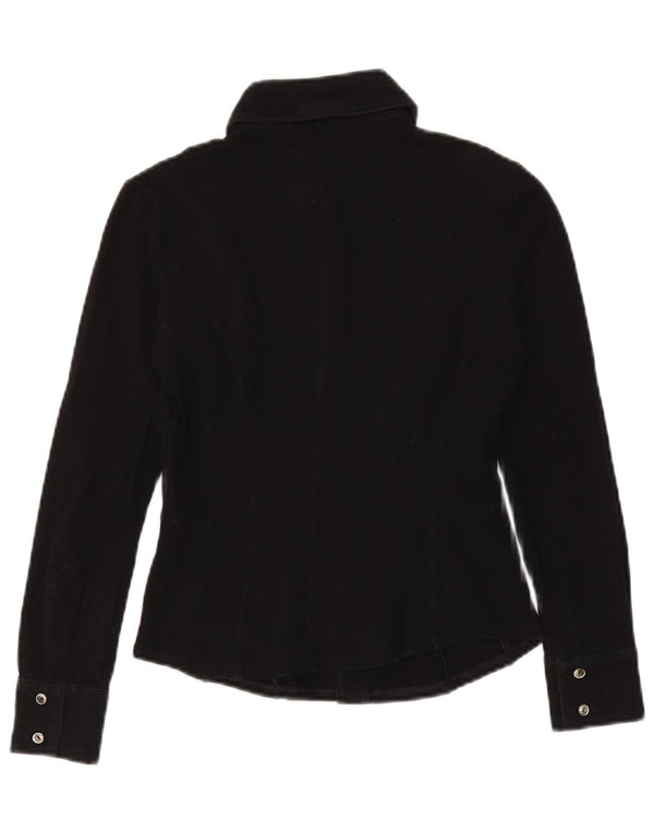 Penny Black Camisa para mujer UK 10 Small Black Cotton
