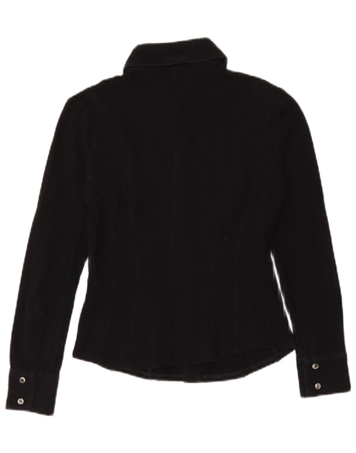 Penny Black Camisa para mujer UK 10 Small Black Cotton