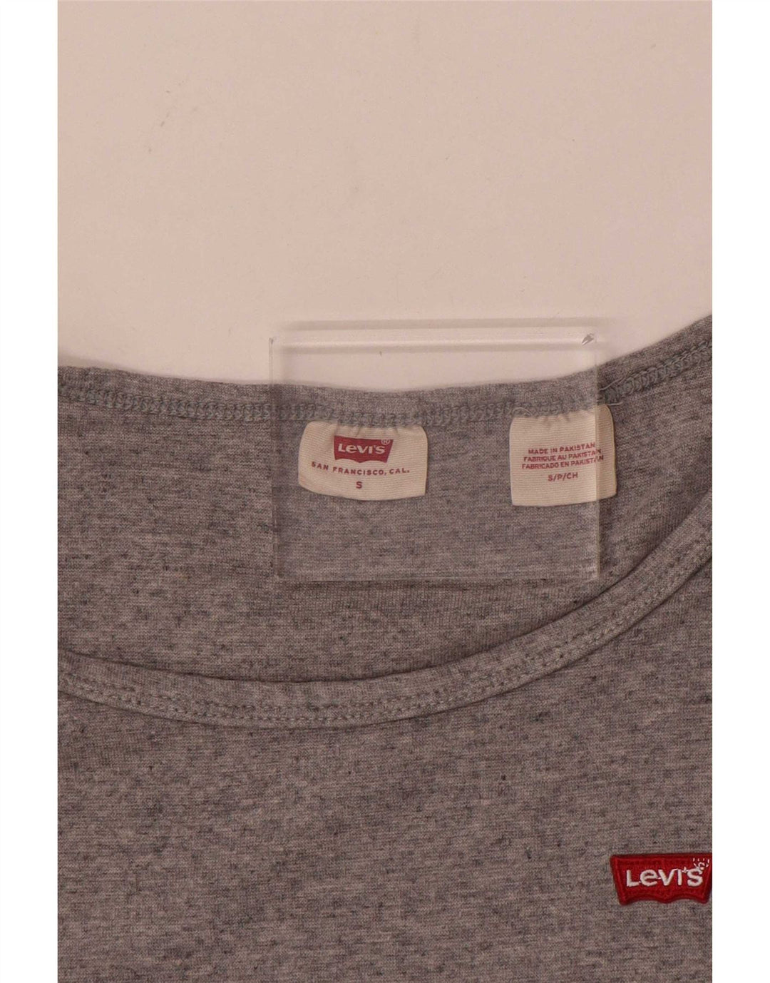 Levi's Camiseta para mujer Top UK 8 Small Grey Moteado