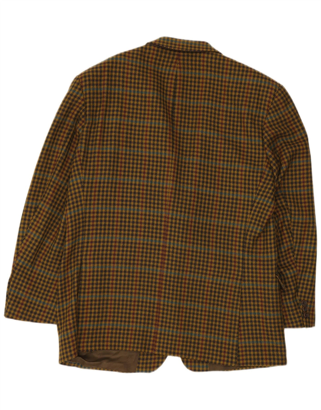 HUGO BOSS Chaqueta tipo blazer de 2 botones para hombre EU 56 3XL Pata de gallo amarilla