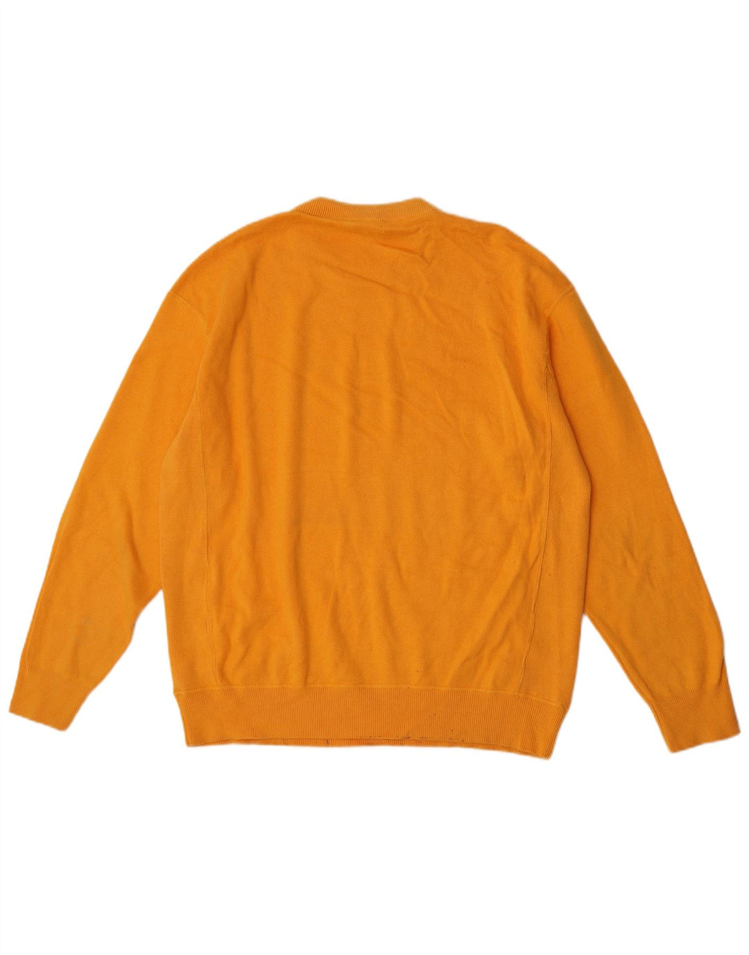 Zara Hombre Jersey Cuello Redondo Jersey Grande Algodón Amarillo