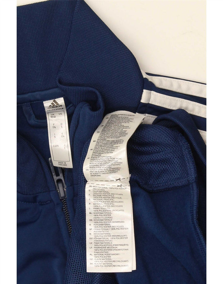 Adidas Hombre Chándal Top Chaqueta UK 38/40 Medio Azul Marino Poliéster