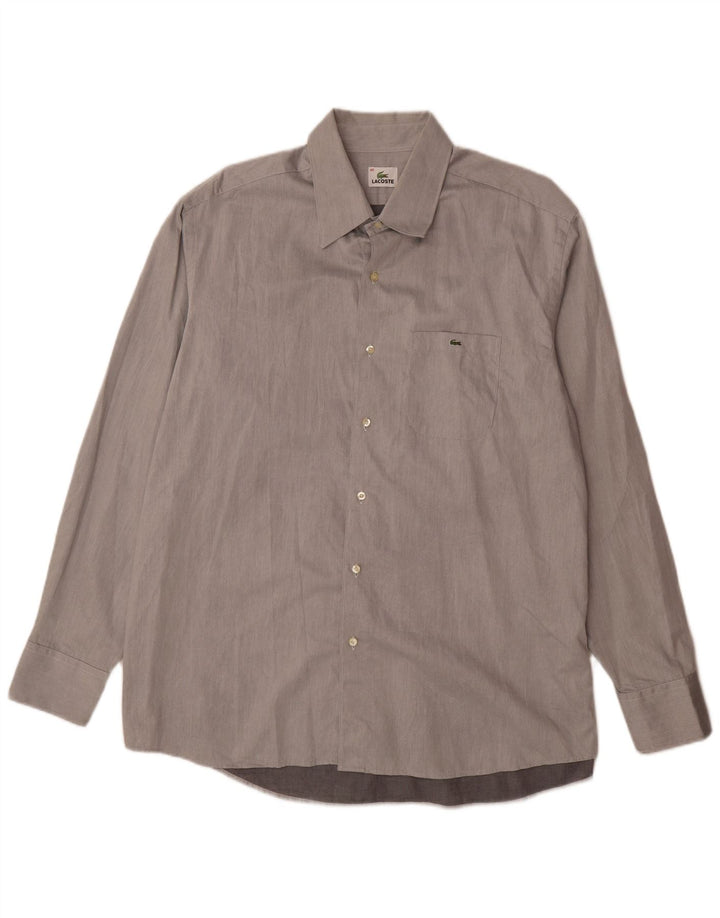 Camisa Lacoste Hombre Talla 45 XL Algodón Gris