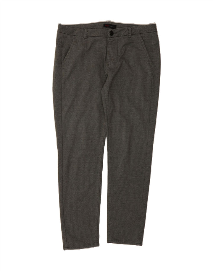 RIFLE Womens Slim Chino Trousers W30 L28 Grey Herringbone Vintage Rifle and Second-Hand Rifle from Messina Hembry 