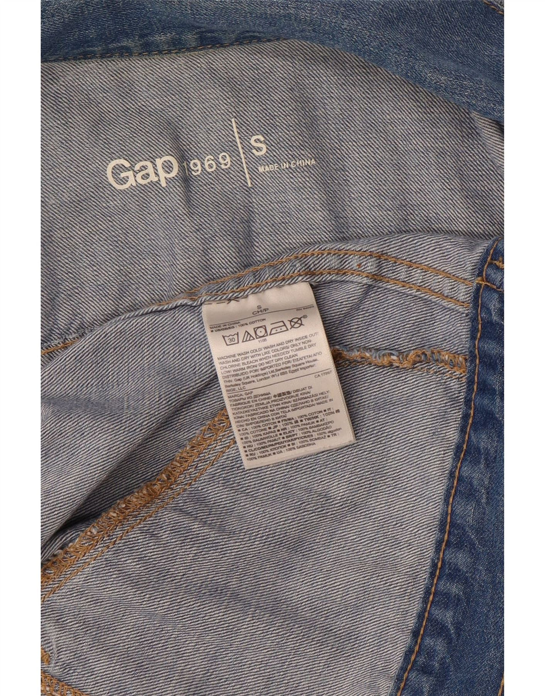Gap Chaqueta vaquera corta para mujer UK 10 Small Blue Cotton