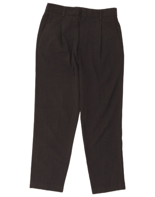 Zara Mens Pegged Traje Pantalones EU 42 Large W32 L26 Negro