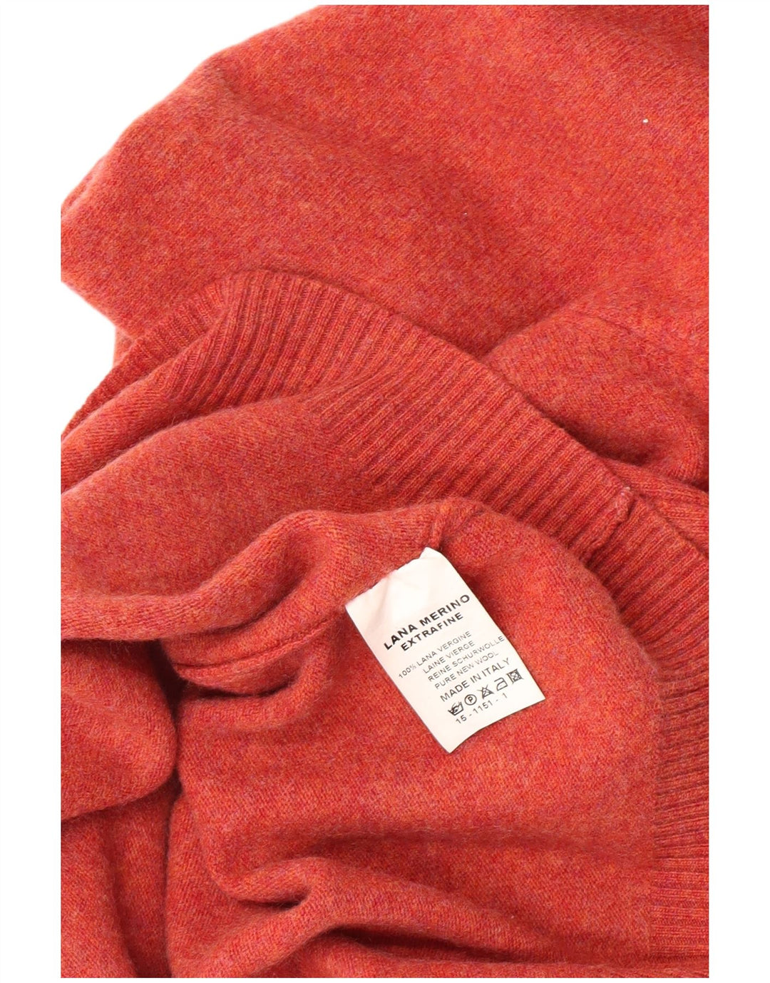 Vintage mujer V-cuello jumper suéter Reino Unido 12 medio rosa merino lana