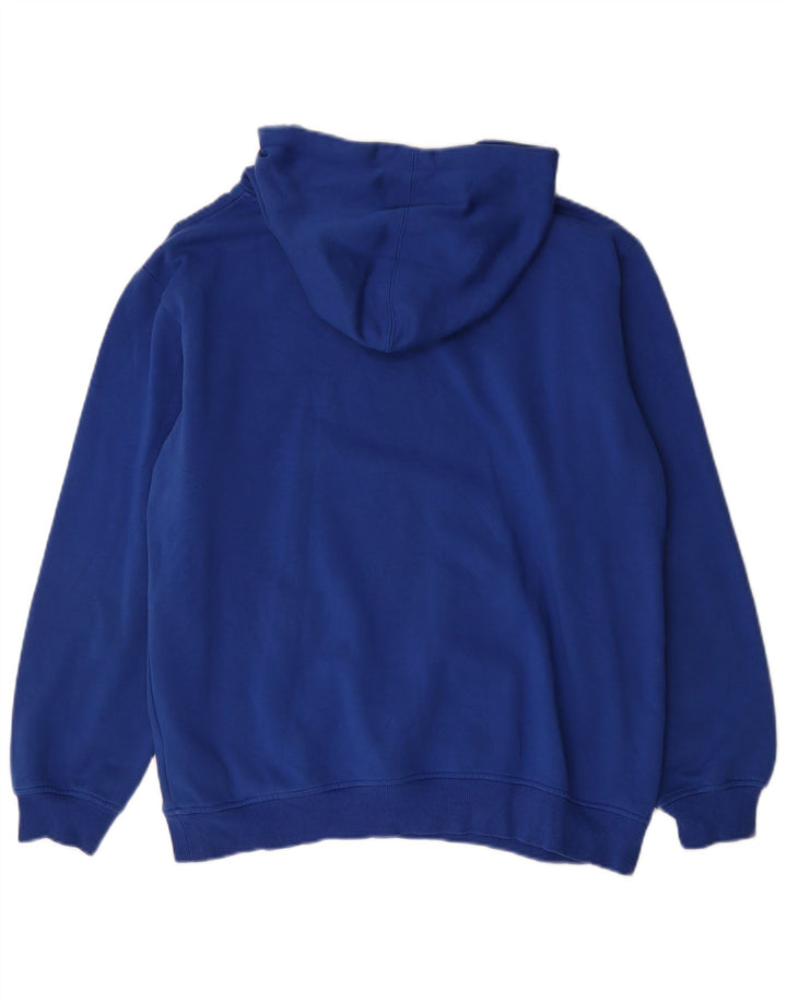 Adidas Hombre Sudadera Con Capucha Gráfica Jersey De Algodón Azul Medio