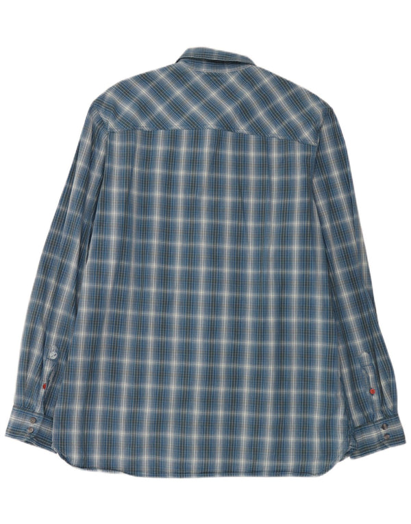 Timberland Camisa de corte clásico para hombre XL Algodón a cuadros azul