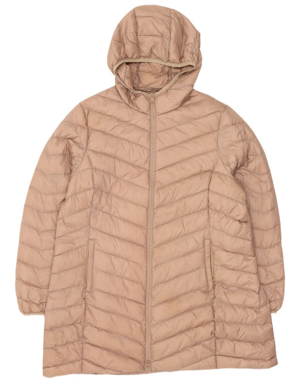 Marks & Spencer Abrigo acolchado con capucha para mujer UK 40 XL Poliamida beige