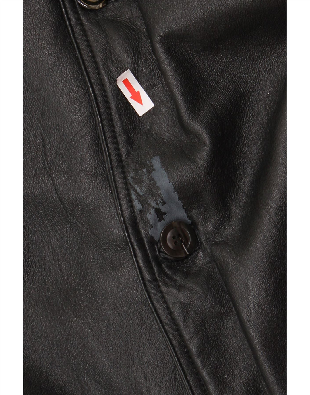 Vintage hombres chaqueta de cuero Reino Unido 40 grande negro