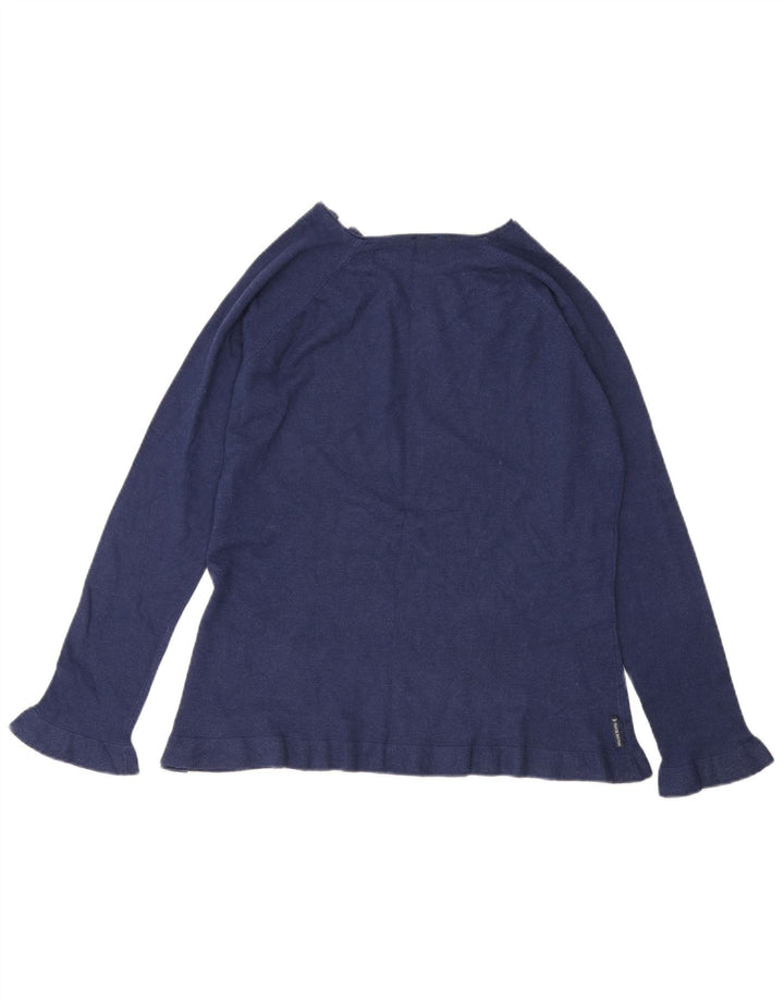 ARMANI Jersey con cuello y cremallera para mujer EU 48 2XL Azul marino