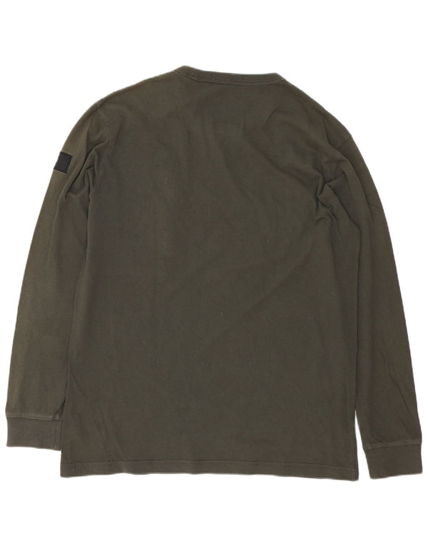 G-Star Mens Top Long Sleeve Large Khaki Cotton