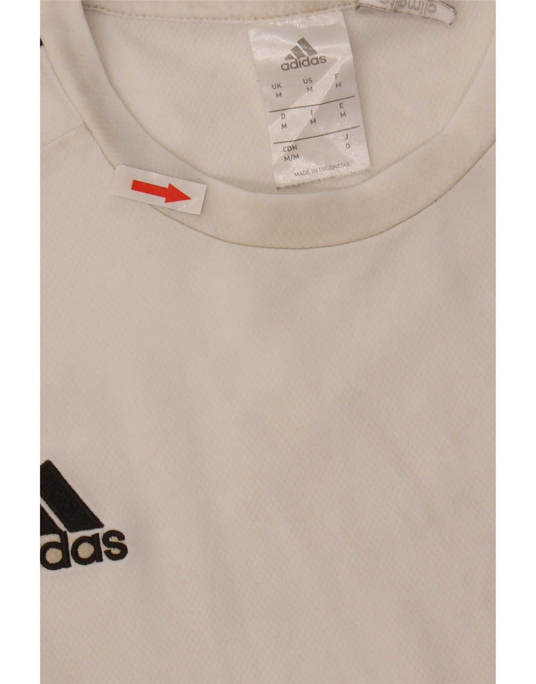 Adidas Hombre Climalite Camiseta Top Medio Blanco Colorblock Poliéster
