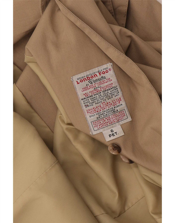 Gabardina para mujer London Fog US 6 Poliéster marrón medio