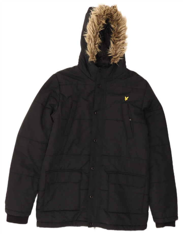 Lyle & Scott Chaqueta acolchada con capucha para niño 14-15 años Poliamida negro
